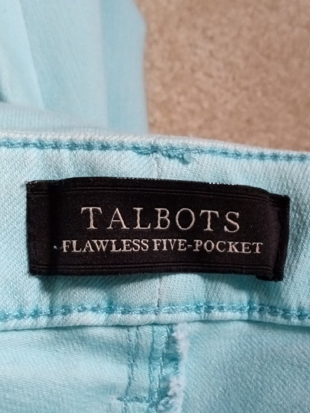 Talbots Light Aqua Crop Skinny Jeans Size 8 - Picture 6 of 7